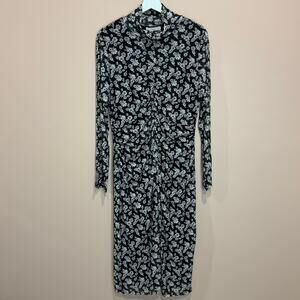 12 Thompson Floral Ruched Mock Neck Bodycon Dress